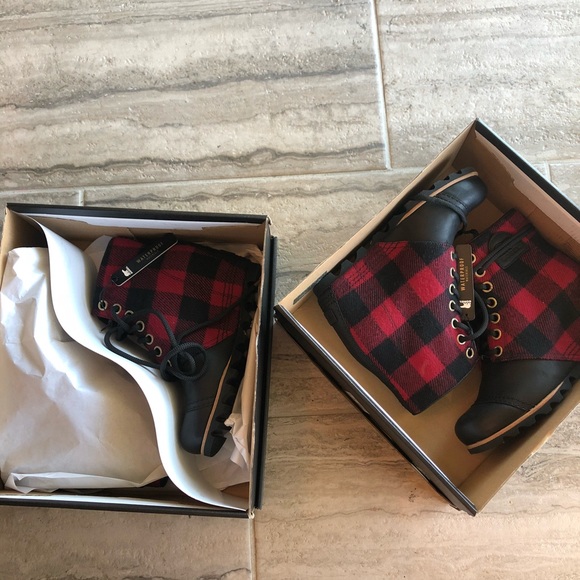 New Sorel PDX Wedge Buffalo Check Booties - Picture 3 of 5